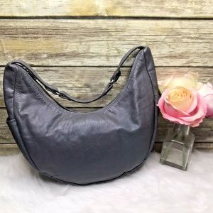 Altai Gray Genuine Leather Hobo Bag
